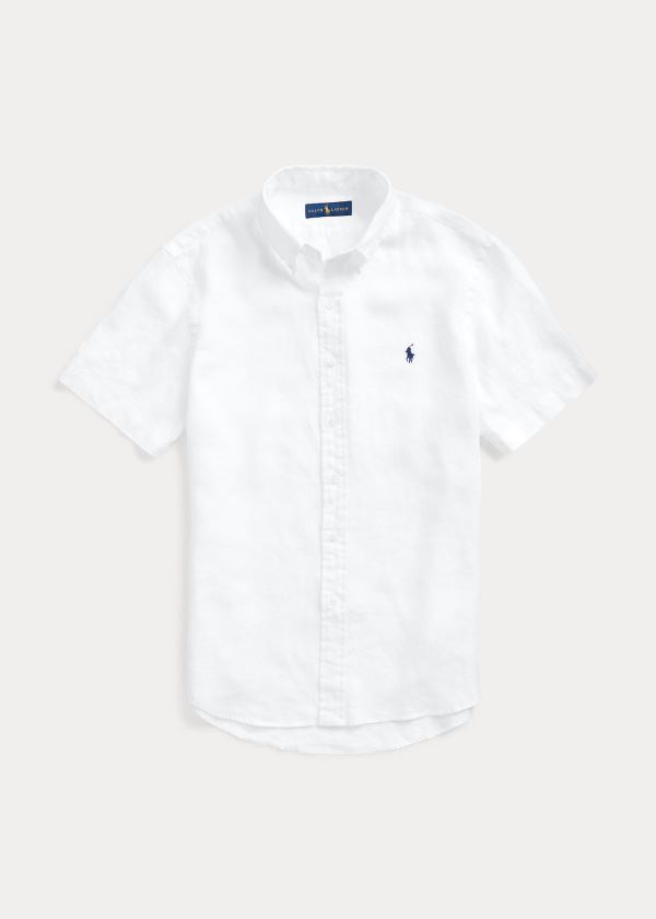 Polo Ralph Lauren Classic Fit Linen Skjorter Herre Danmark (WAXOS6435)